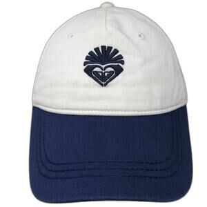 Roxy Baseball Cap White Blue One Size Embroidered Logo Two-Tone Strapback Hat